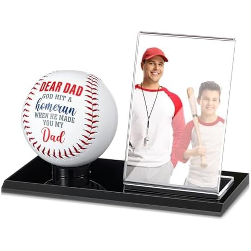 Colingmill Baseball Dad Gifts Ball และ Card Holder จาก Son Daughter Wife Baseball Display Case ของขว