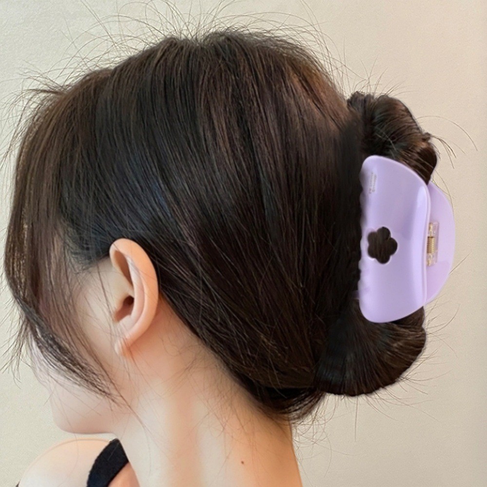 Simple All Build Hairclip ใหม่ Hollow ดอกไม้หวานขนาดเล็กสดผมหยิก Shark Hairclip เครื่องประดับผมหญิง — صورة 3