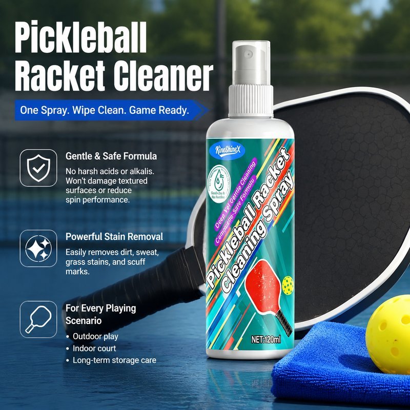 120 มล. Pickleball Paddle Cleaner น้ำยาล้างไม้พิคเคิลบอล พร้อมผ้า สูตรแห้งไว ใช้งานสะดวกหลังซ้อมและแข่งขัน