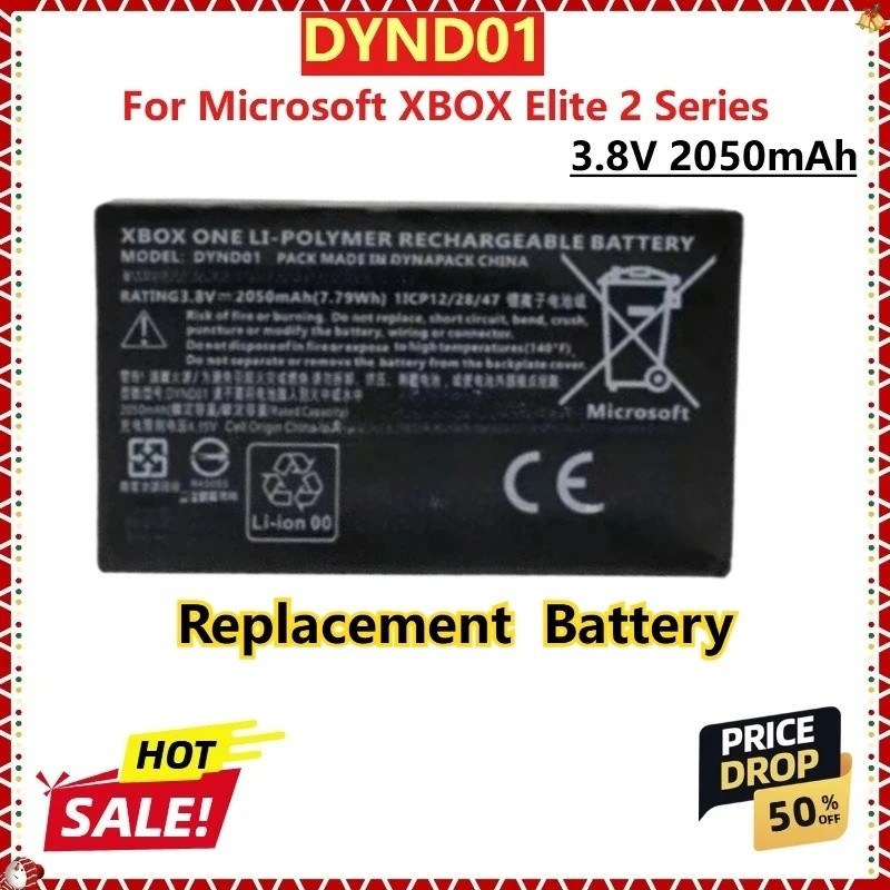 สําหรับ Microsoft XBOX Elite 2 Series แบตเตอรี่ทดแทนใหม่ 3.8V 2050mAh DYND01