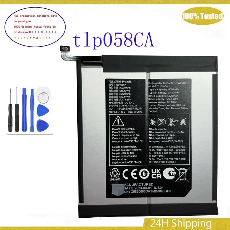 แบตเตอรี่เดิม TLP058CA 6000mAh แบตเตอรี่ AKKU Batteria + เครื่องมือฟรี