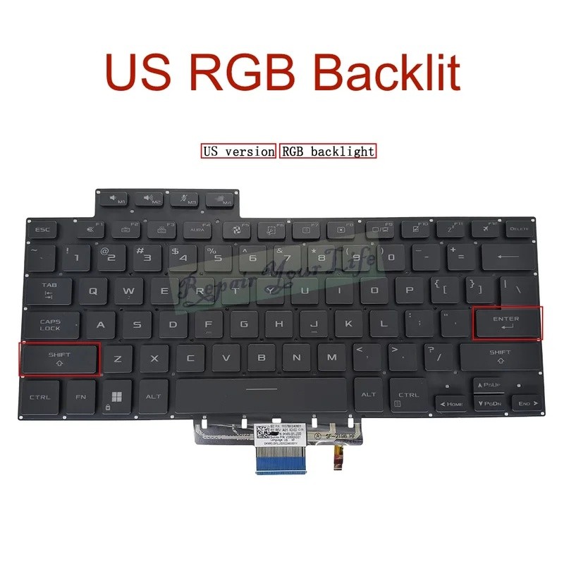 US รัสเซีย Backlit คีย์บอร์ดสําหรับ ASUS Zephyrus ROG M16 GU603 GU603H GU603ZX GU603ZU GU603ZW RGB ส