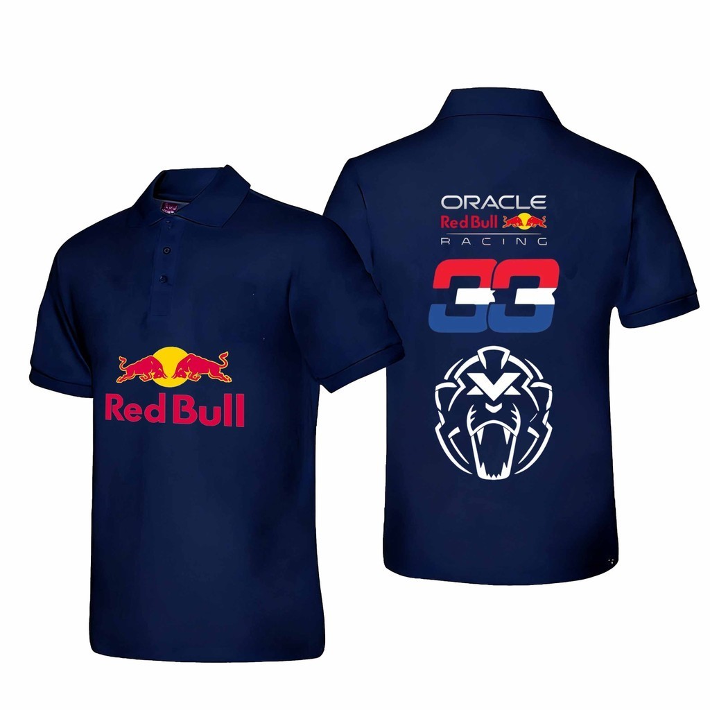 HOT POLO SHIRT เสื้อโปโล Red Bull Racing Team Polo | เสื้อโปโลแขนสั้น Red Bull Racing ทีมสไตล์ผู้ใหญ