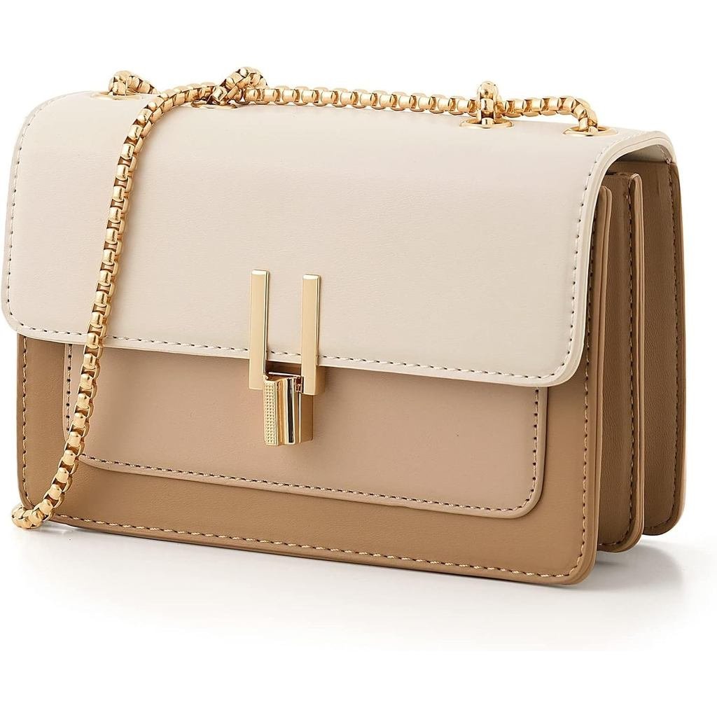 Color-Block Crossbody กระเป๋าสําหรับผู้หญิงหนัง Cross Body กระเป๋าน่ารักกระเป๋าถือไหล่ขนาดกลาง 53WM