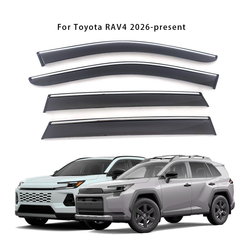 热销-สําหรับ 2026 Toyota RAV4 XA60 กระบังหน้าหน้าต่าง Rain Guards Side Window Deflectors 4 ชิ้น