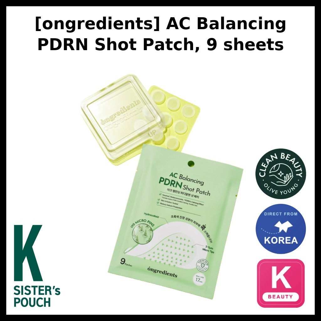 [ongredients] PDRN Microneedle Acne Patch for Blind Pimples (9s) | Microdarts Spot Care for Deep Pim