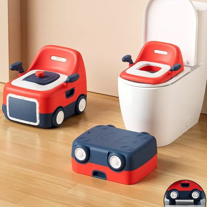 GD ที่นั่งฝึกขับถ่ายเด็ก PUเลียนแบบหนังนิ่ม Toilet Bowl ใช้ได้ทั้งเด็กหญิงเด็กชาย ซักทำความสะอาดง่าย