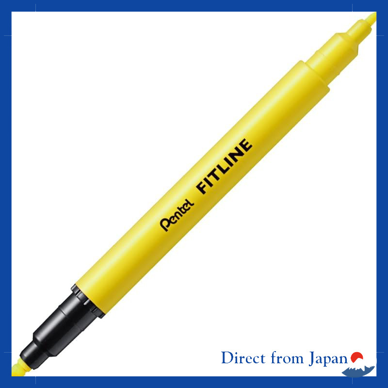 Pentel Fit Line Highlighter Yellow SLW11-G - Pack of 10