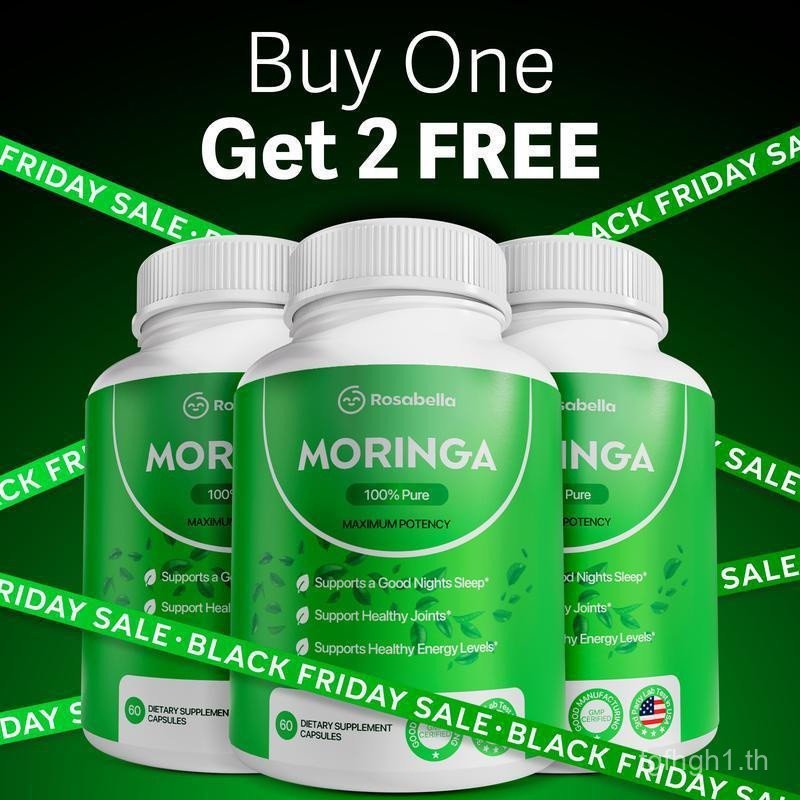3แพ็คofRosabellMoringaCapsules(800มก.)สําหรับImmuneSupport,GutHealth&Vitamins 9CFS