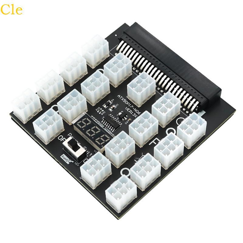 Cle ATX 50Pin ถึง 17x 6 พินอะแดปเตอร์แหล่งจ่ายไฟ Breakout Board Converter สําหรับ DELL 750W 1100W 16