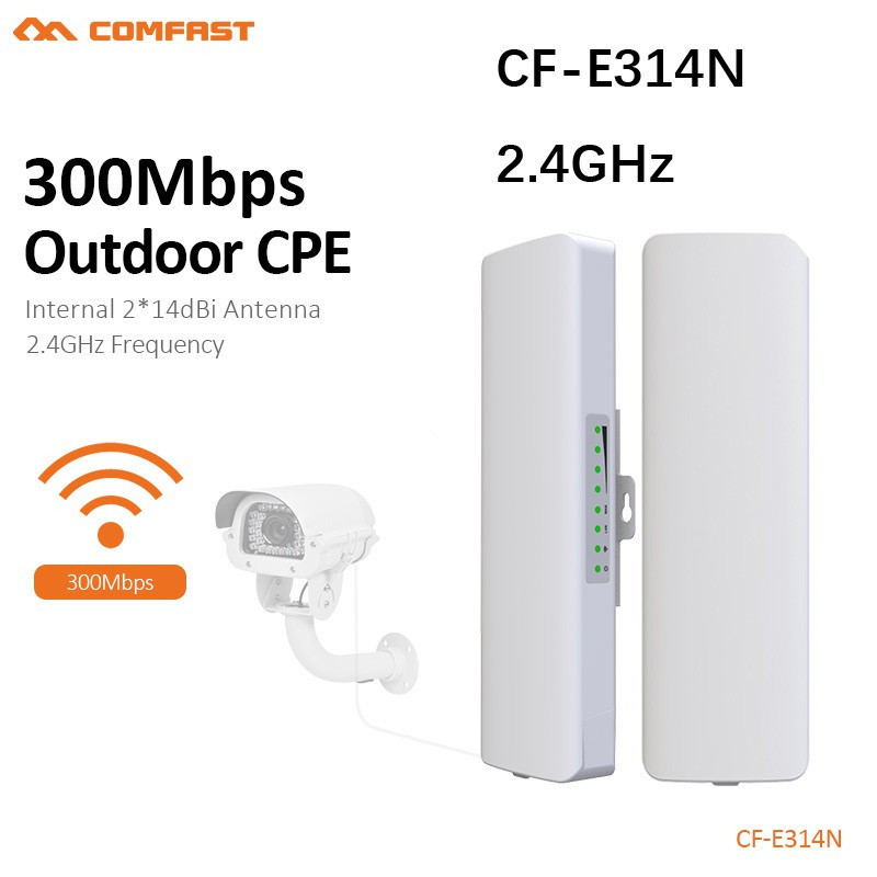 Comfast E312A E314N 300Mbps เราเตอร์ไร้สายแบบดูอัลแบนด์ 2.4G 5.8G CPE สำหรับใช้งานกลางแจ้ง รองรับการ