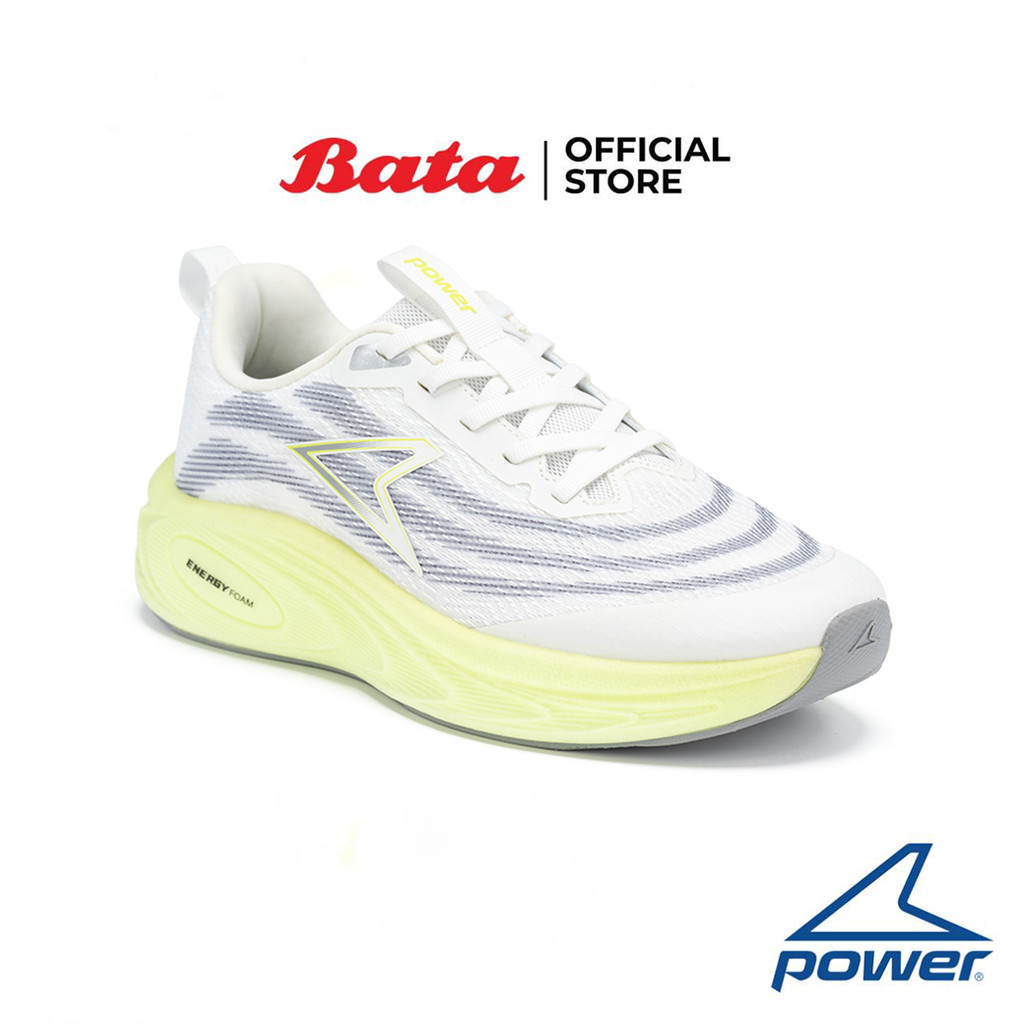 Bata บาจา Power รองเท้าวิ่งออกกำลังกาย แบบผูกเชือก สำหรับผู้ชาย รุ่น ENERGY RIPPLE สีเทา 8902002