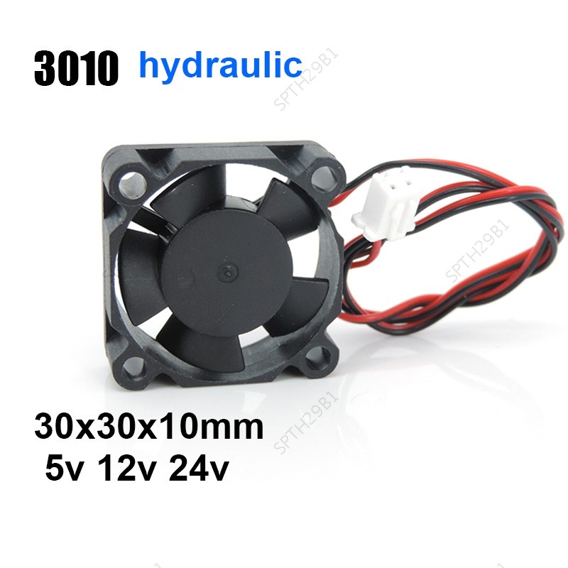 ไฮดรอลิก 3010 พัดลม 30 มม.30x10 มม.DC 5V 12V 24V 2Pin Cooler พัดลมระบายความร้อนขนาดเล็ก DIY Reprap สําหรับ j-head hotend สําหรับ 3D Pinter อะไหล่ TH29B1