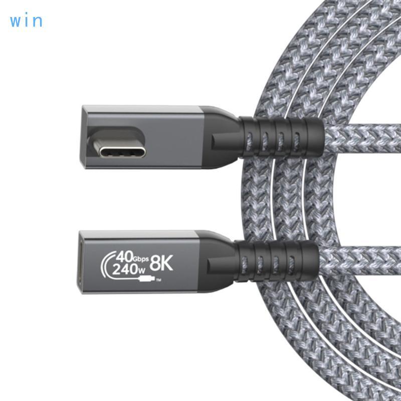 Win Speed USB 4 Cable Type C Cable สําหรับจอแสดงผล 8K ข้อมูลที่มีประสิทธิภาพ 40Gbps