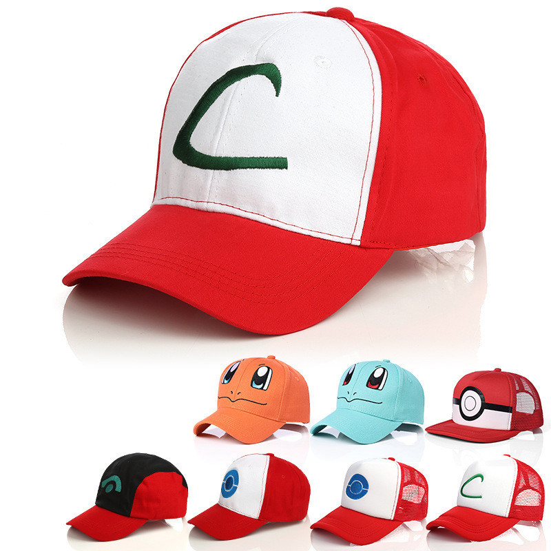 Pokemon Go Pokemon Go Pokemon หมวกเบสบอลหมวกอนิเมะ Pokémon Xiaozhi Cap [Q]