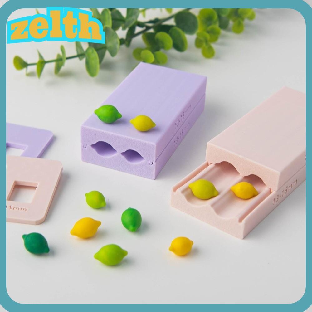 ZELTH เครื่องทําลูกบอลดิน, พลาสติกถูมือแม่พิมพ์ถูลูกบอลดิน, รูปมะนาว Rhombus ลูกปัดจี้ดินแม่พิมพ์ DIY Crafting