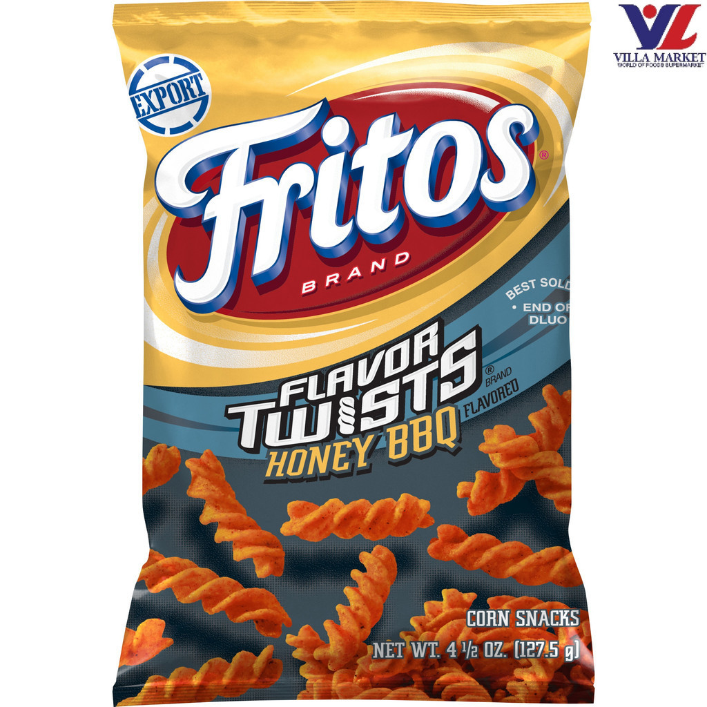 Fritos Twists Honey Bbq 4.5 Oz. ฟริโตส ข้าวโพดทอดเกลียวรสฮันนี่บาร์บีคิว