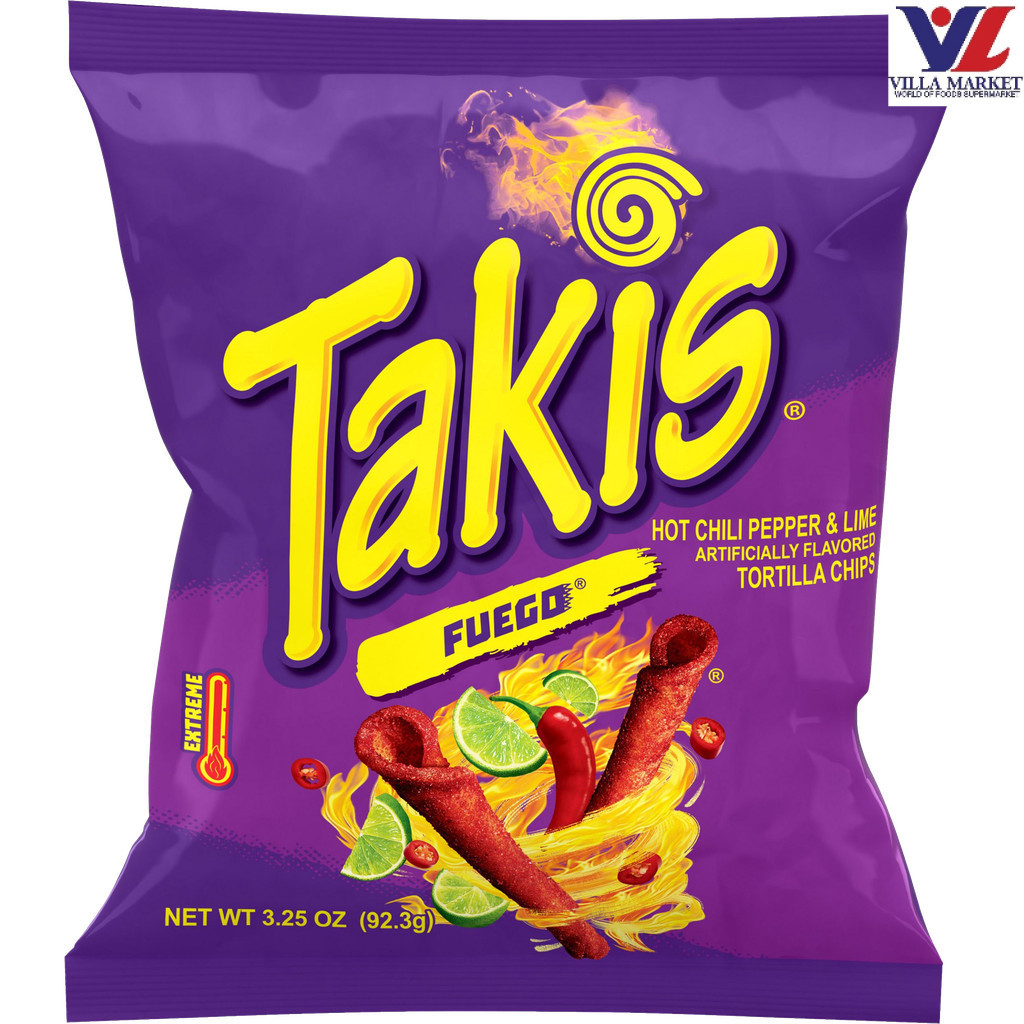 Takis Fuego Hot Chili Pepper & Lime Chips 92G