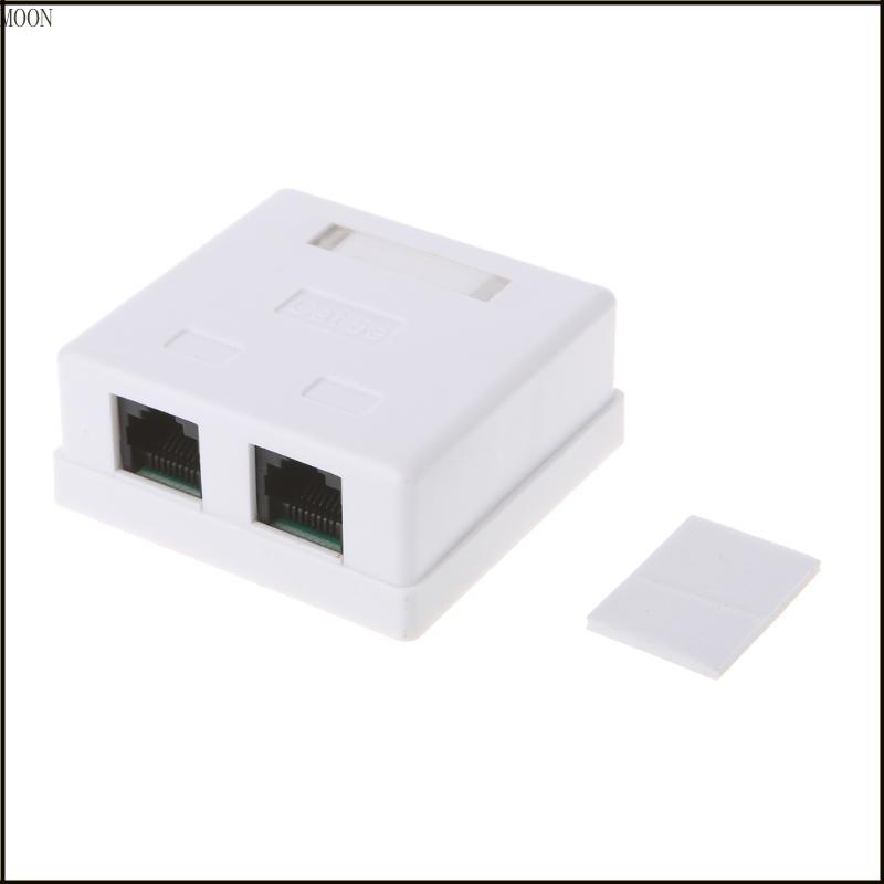 แผ่นผนังแจ็ค MOON Keystone พร้อม RJ45 Keystone Coupler ใส่โมดูล Cat5e
