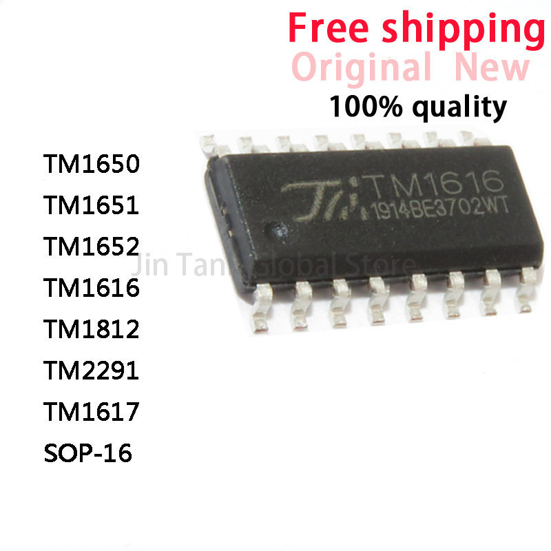 5 ชิ้น TM1650 TM1651 TM1652 TM1616 TM1812 TM2291 TM1617 SOP-16 ชิป IC ในสต็อกขายส่ง