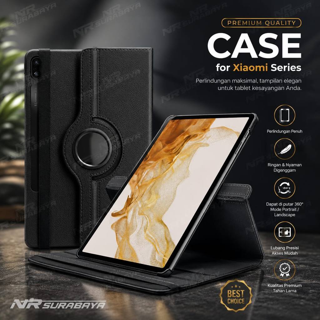 [NR] เคส Xiaomi Pad Se 11 / Pad Se 8.7 / Pad 2 / 7 360 เคสหนังหมุนได้ Smart Cover Flip Stand Premium