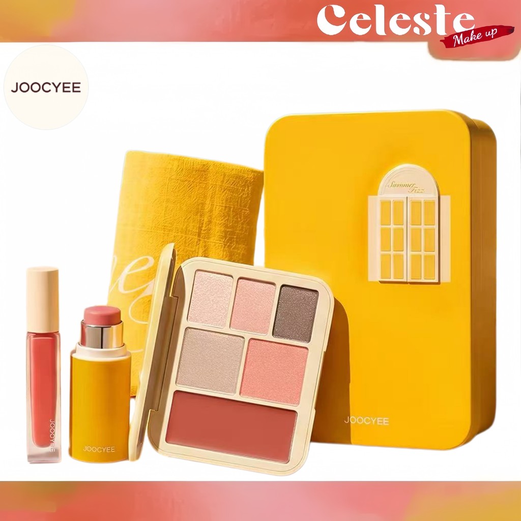 JOOCYEE Makeup Palette For Eye Shadow Blush Highlight Contour ติดทนนาน สีผิว Hydrating