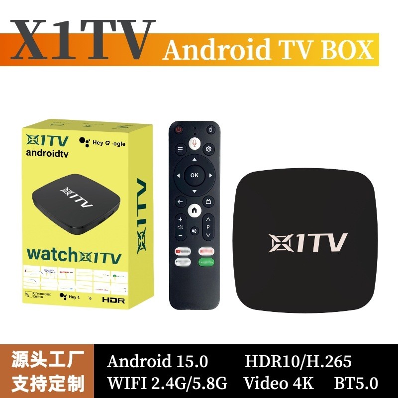 พร้อมสต็อก X1TV Box Bluetooth Voice 4K HD TV Network Set-Top Box Player WiFi Android TVBOX