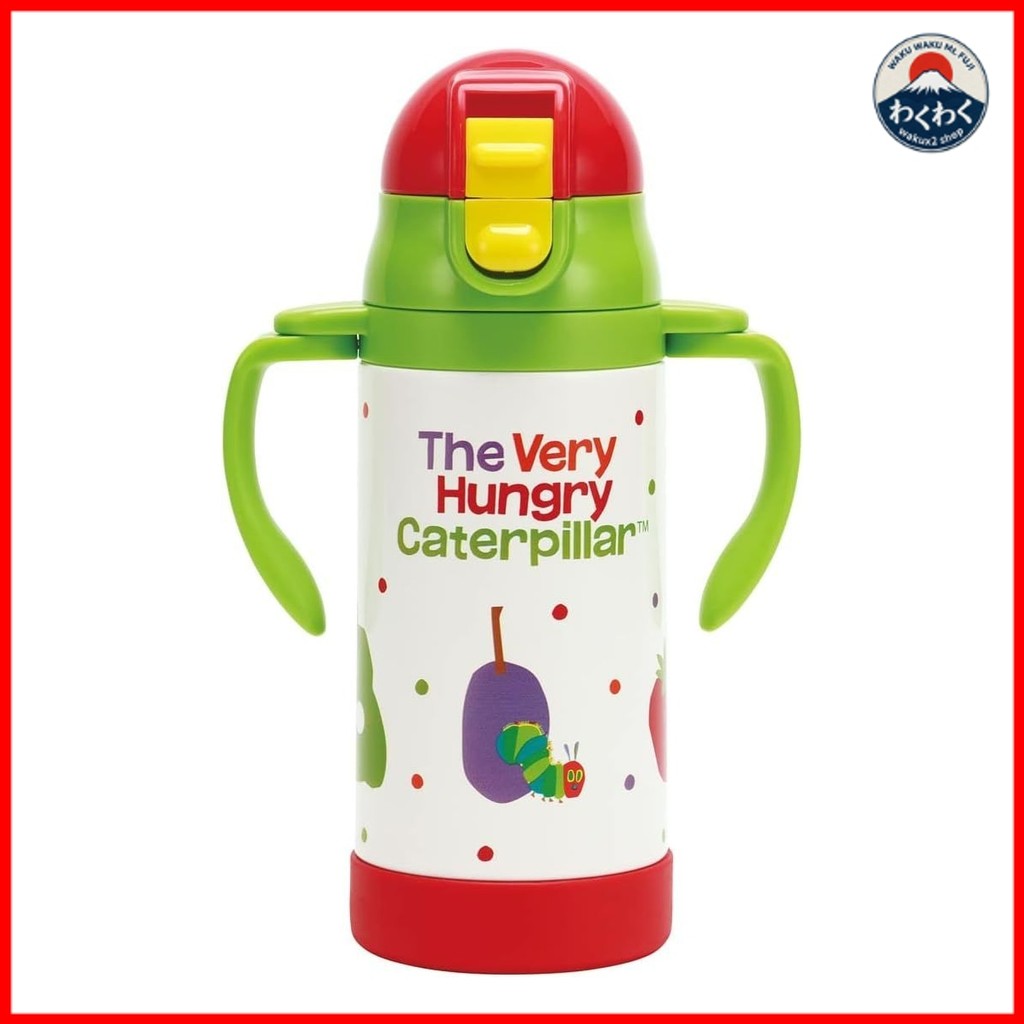 Skater Stainless Steel Water Bottle with Straw 350ml Baby Mug The Very Hungry Caterpillar Fruit STWM