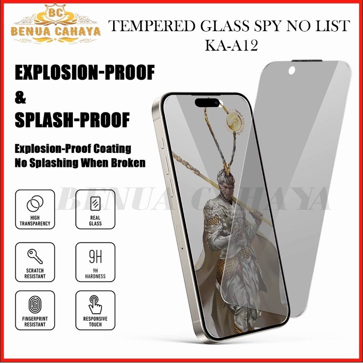 KA-A12 TEMPERED GLASS SPY NO LIST MONKEY KING สําหรับ REALME 16 16T 15T 14 14 14X 13 13 PLUS 12X REA