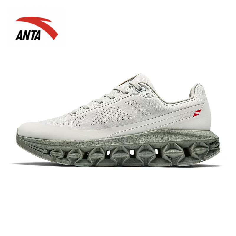 ANTA/ANTA Origami FOLD วิ่งรองเท้าผู้ชาย Soft-Soled Cushioning Professional Jogging รองเท้าตาข่ายระบ