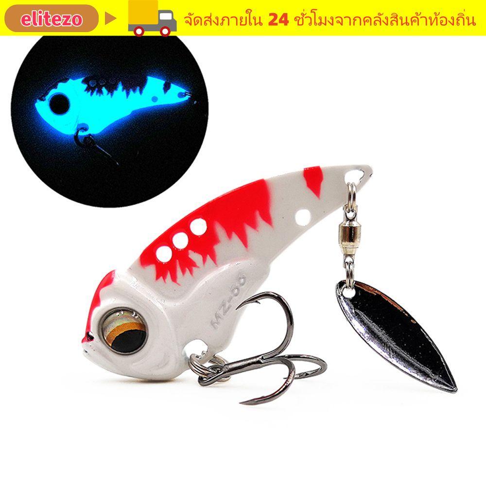 ELITEZO โลหะเหยื่อตกปลา Sinking 7g 11g 15g ช้อนโลหะเลื่อมหมุน Treble Hook