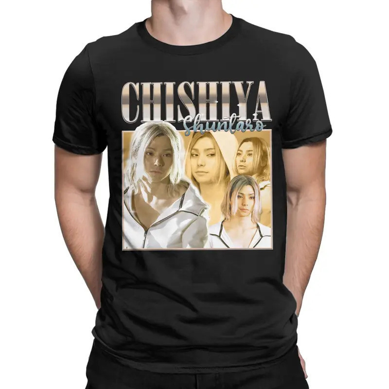 เสื้อยืดผู้ชายและผู้หญิงลาย Chishiya Alice in Borderlande ผ้าฝ้าย แขนสั้น คอกลม ไซส์ใหญ่