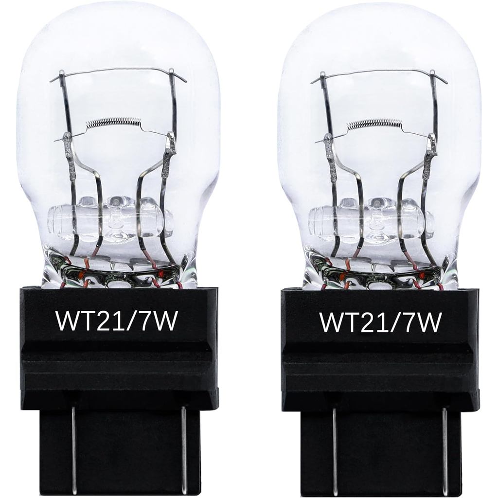 WT21/7W WT21W/7W OEM มาตรฐานฮาโลเจนเปลี่ยนด้านหลังหางเบรคไฟเลี้ยวหลอดไฟ 12V WT21 21W Long Life, แพ็ค