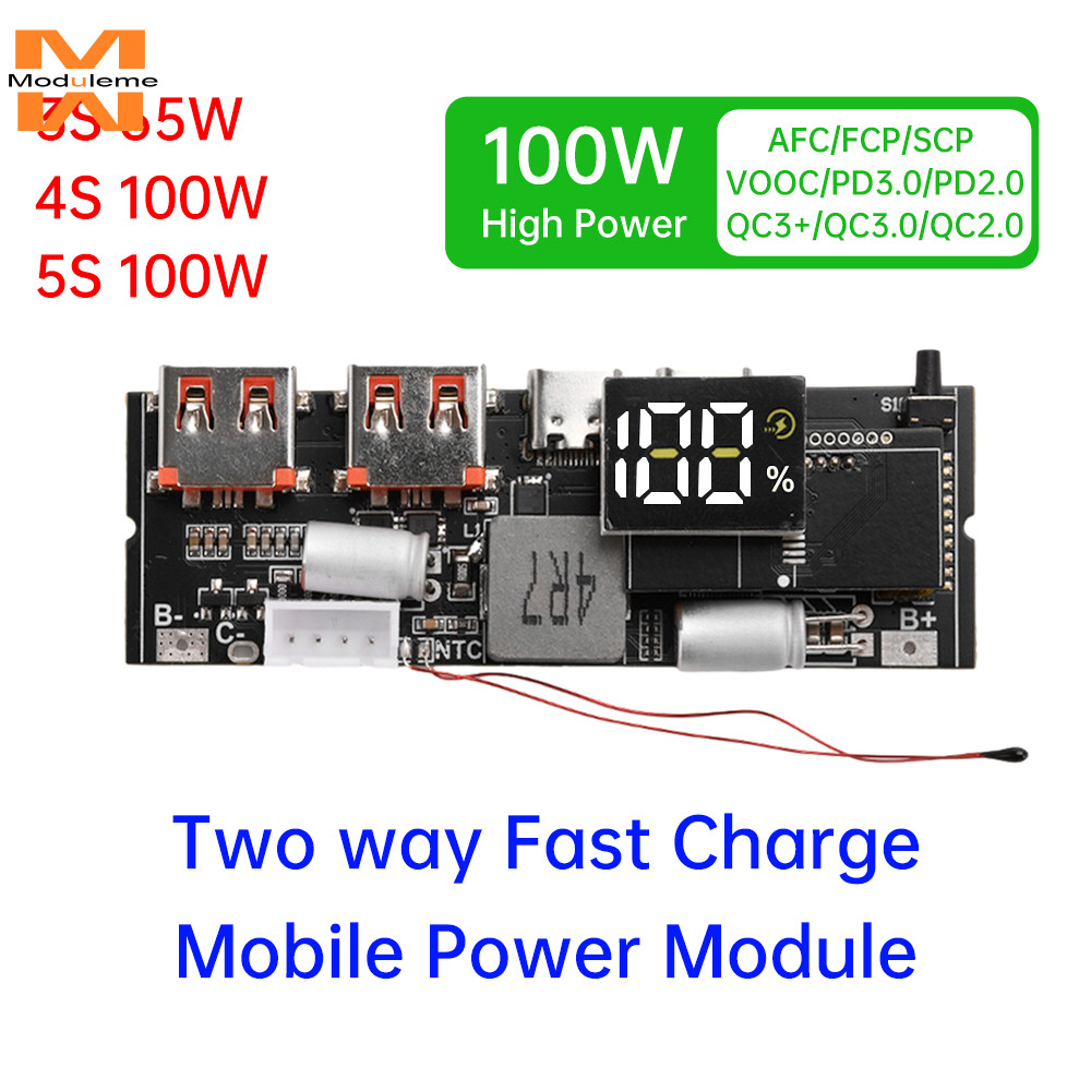 3S/4S/5S 65W/100W Bidirectional Super Fast ชาร์จ VC แฟลชชาร์จโมดูลพลังงานมือถือแผงวงจร DIY เมนบอร์ด