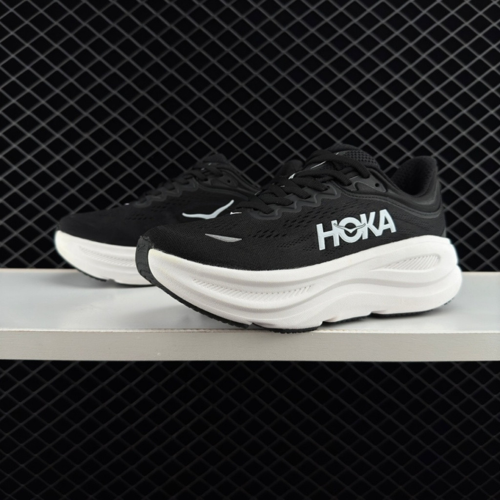 2025~ HOKA Bondi 9 รองเท้าวิ่งถนนดูดซับแรงกระแทกสําหรับผู้ชายและผู้หญิง,รองเท้ากีฬาลําลองพื้นหนาสําห