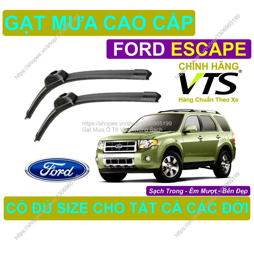 ที่ปัดน้ําฝนซิลิโคน Ford Escape, ที่ปัดน้ําฝน Ford Escape คู่, มีจําหน่ายทุกขนาดสําหรับรุ่น Ford Esc