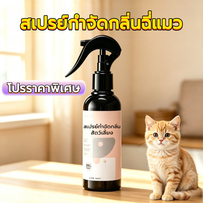 COD สเปรย์ดับกลิ่นฉี่แมว 500 ml สเปรย์ดับกลิ่นสัตว์เลี้ยง ดับกลิ่นทรายแมว 200 ml ยับยั้งแบคทีเรีย