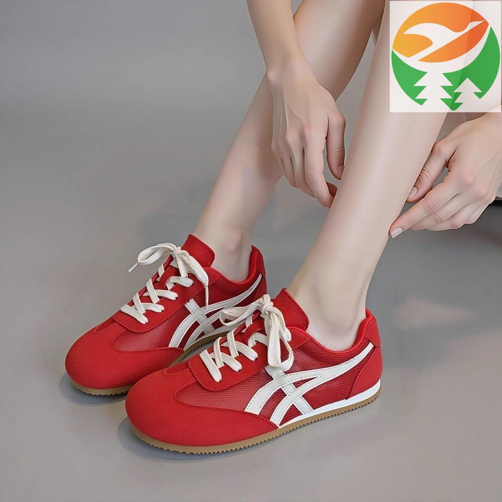 Ra9 Bai Xiyan Authentic Hide Everyday Vintage Lace-Up Trainers - Ladies Low-Top Trainers