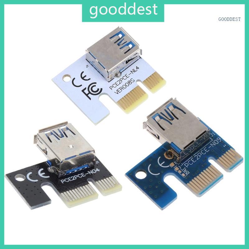GOO PCIE 1X to16X อะแดปเตอร์กราฟิกการ์ดสายต่อ PCI-E X1 การ์ดขนาดเล็ก