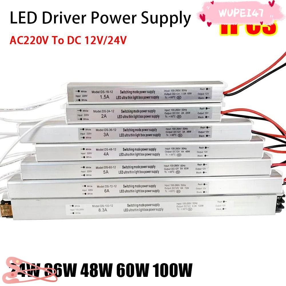 WUPEI47AD 1 ชิ้น LED Driver Power Supply, โฆษณาบอร์ดอะไหล่ 24W 36W 48W 60W 100W Switching LED Driver