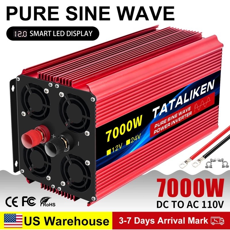TBNF Pure Sine Wave อินเวอร์เตอร์ 3500W/4000W/4500W/5000W อินเวอร์เตอร์ 12v converter 60HZ รถแคมป์ปิ