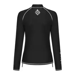 Decathlon Surfing Women UV Protection Zip Top เสื้อยืดป้องกันรังสียูวีมีซิปสำหรับผู้หญิง - Black