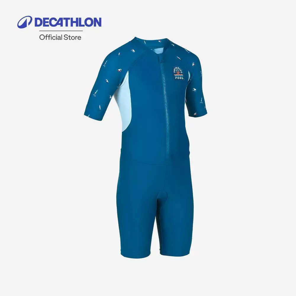 Decathlon Boy'S Wetsuit - Shorty 100 Short Sleeve ชุดเว็ทสูทแขนสั้นสำหรับเด็กผู้ชายรุ่น Shorty 100 - Navy/Blue