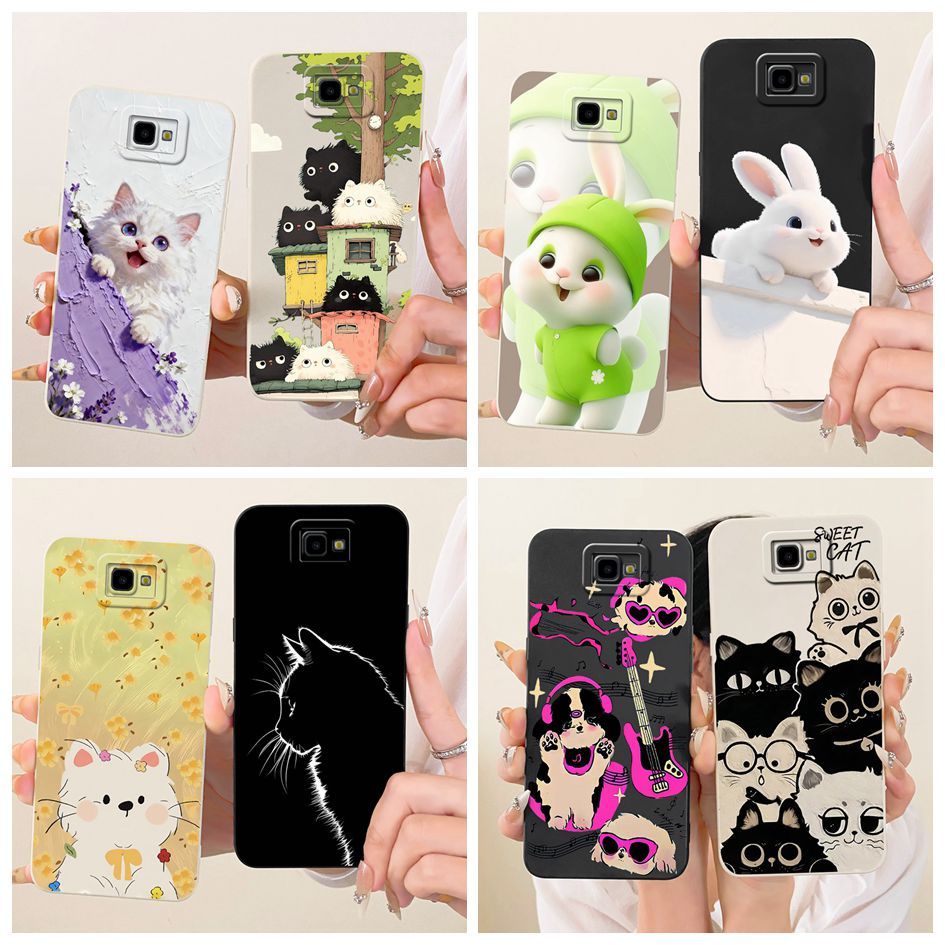สําหรับ Samsung Galaxy J7 Prime ปลอก J7Prime 2 G610F G610M G610Y G611FF น่ารักการ์ตูนกระต่ายแมวนุ่มส