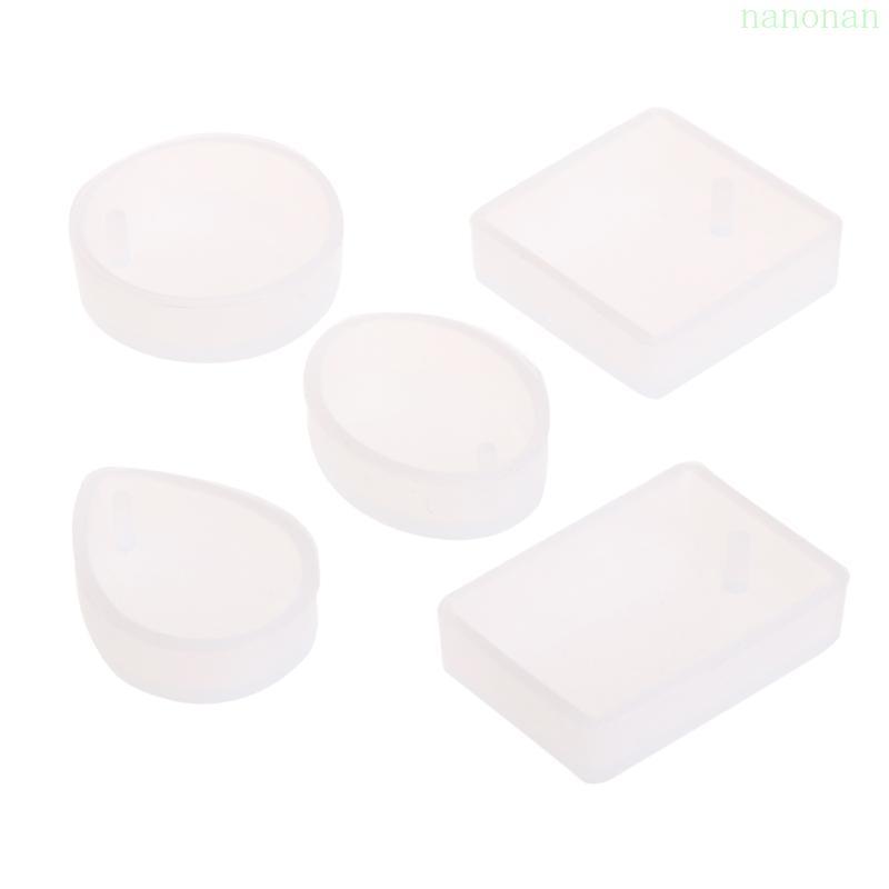 Nan 5 ชิ้นแม่พิมพ์ซิลิโคน Handmade Cement Crystal Drip Glue Mould Template