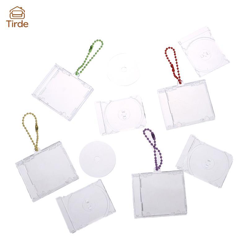 Tirde Mini CD อัลบั้มพวงกุญแจ CD player Keyring Key holder สําหรับ DIY กระเป๋าเป้สะพายหลังจี้