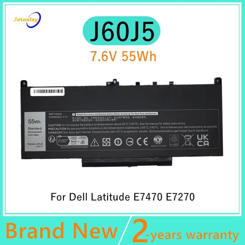 J60J5 แบตเตอรี่แล็ปท็อปสําหรับ Dell Latitude E7270 E7470 MC34Y 0MC34Y R1V85 4551-BBSX 242WD 1W2Y2 GG