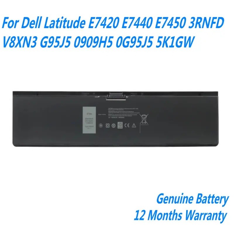 ใหม่ 34GKR แบตเตอรี่แล็ปท็อปสําหรับ Dell Latitude E7420 E7440 E7450 3RNFD V8XN3 G95J5 0909H5 0G95J5 