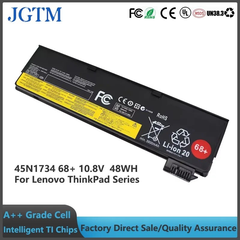 12.6V 10.8V 68+ แบตเตอรี่แล็ปท็อปสําหรับ Lenovo ThinkPad X240 X250 X260 X270 L450 L460 P50S W550 W55