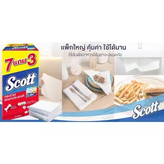 SCOTT กระดาษอเนกประสงค์ แบบแผ่น 76 แผ่น (แพ็ค 7+3 ห่อ)